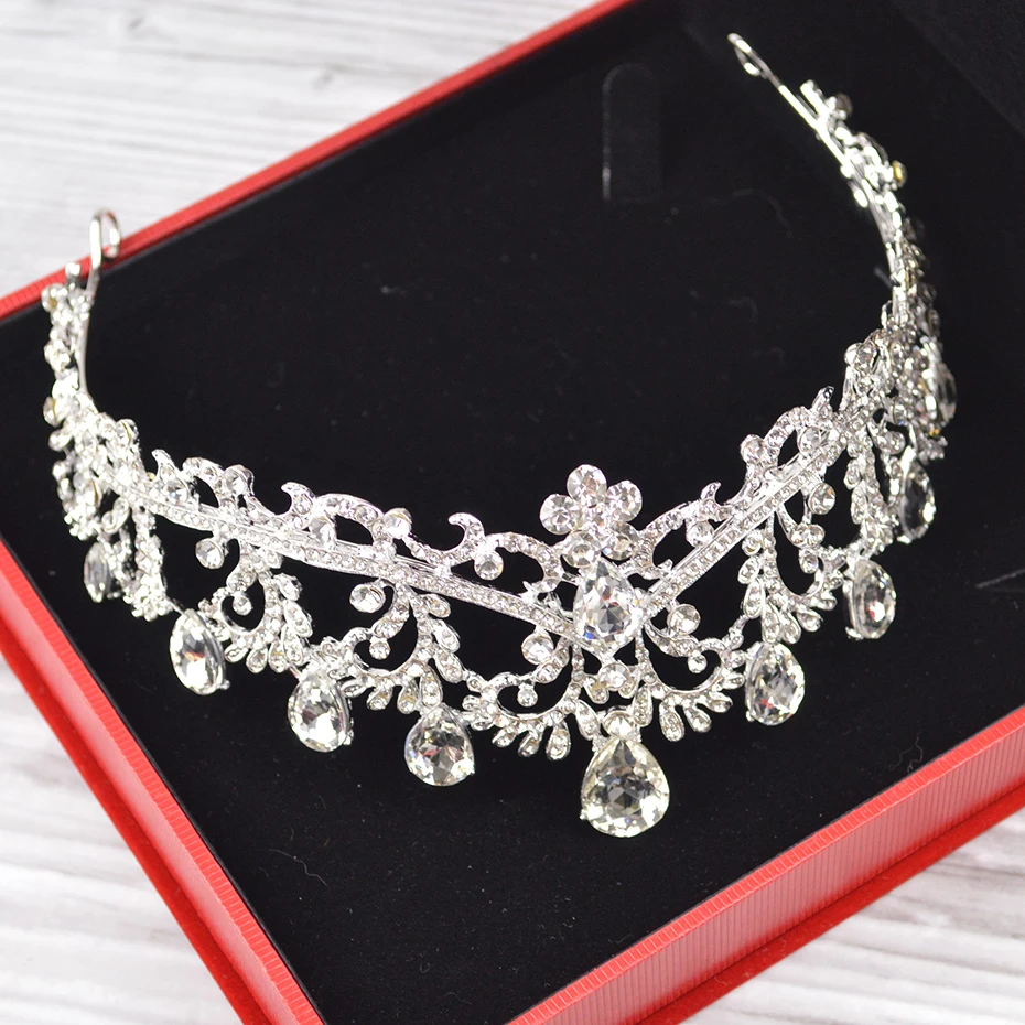 Роскошная Корона Стразы с кристаллами в стиле барокко благородная Свадебная