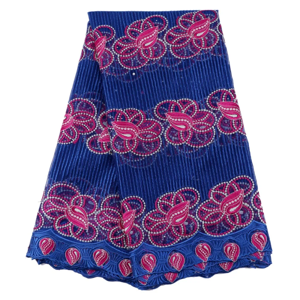 Высокое качество Африканская чистая кружевная ткань с камнями красивый гипюр