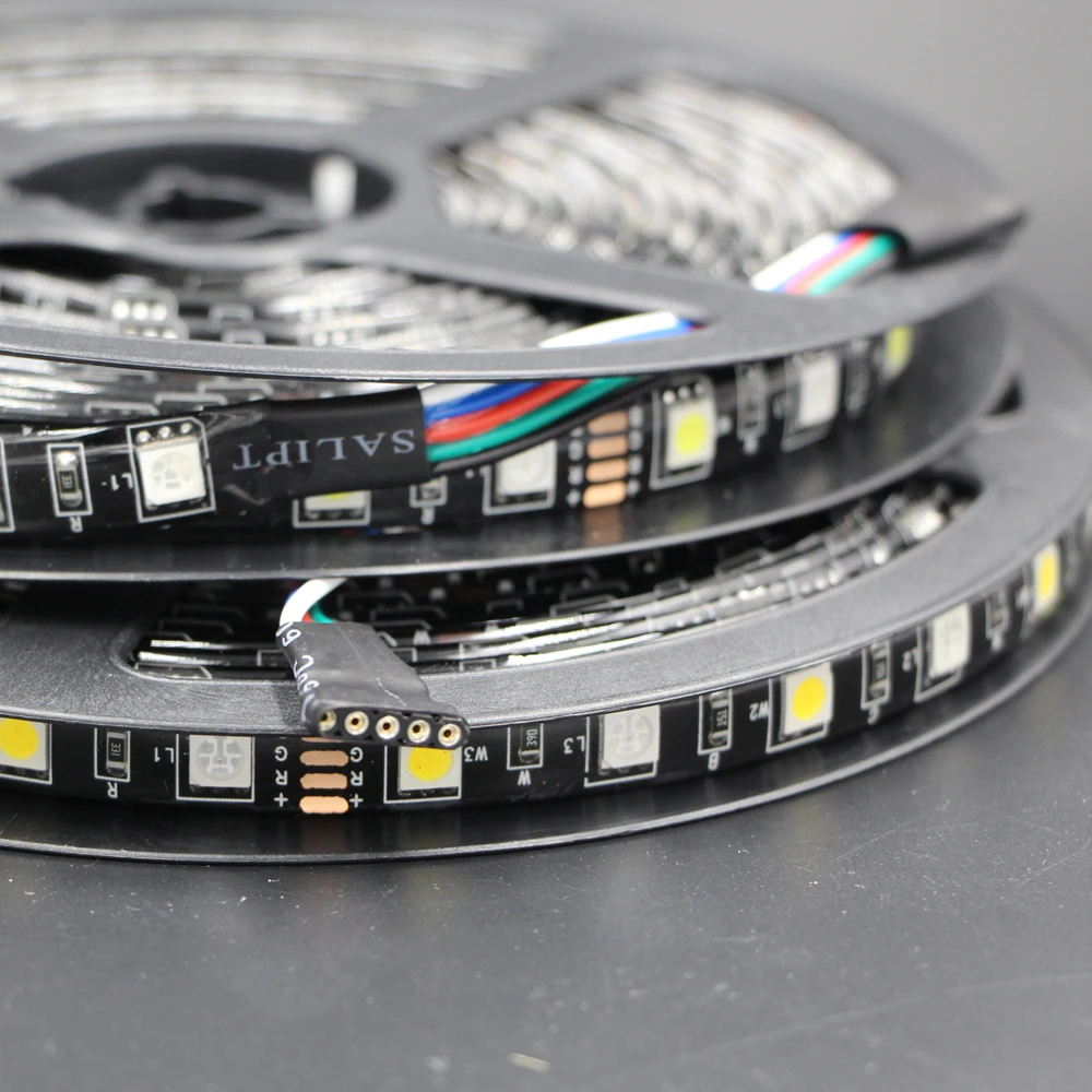 DC12V 5 м RGBW 300 Светодиодная лента 5050 SMD Водонепроницаемая 60Led/M Гибкая RGB +