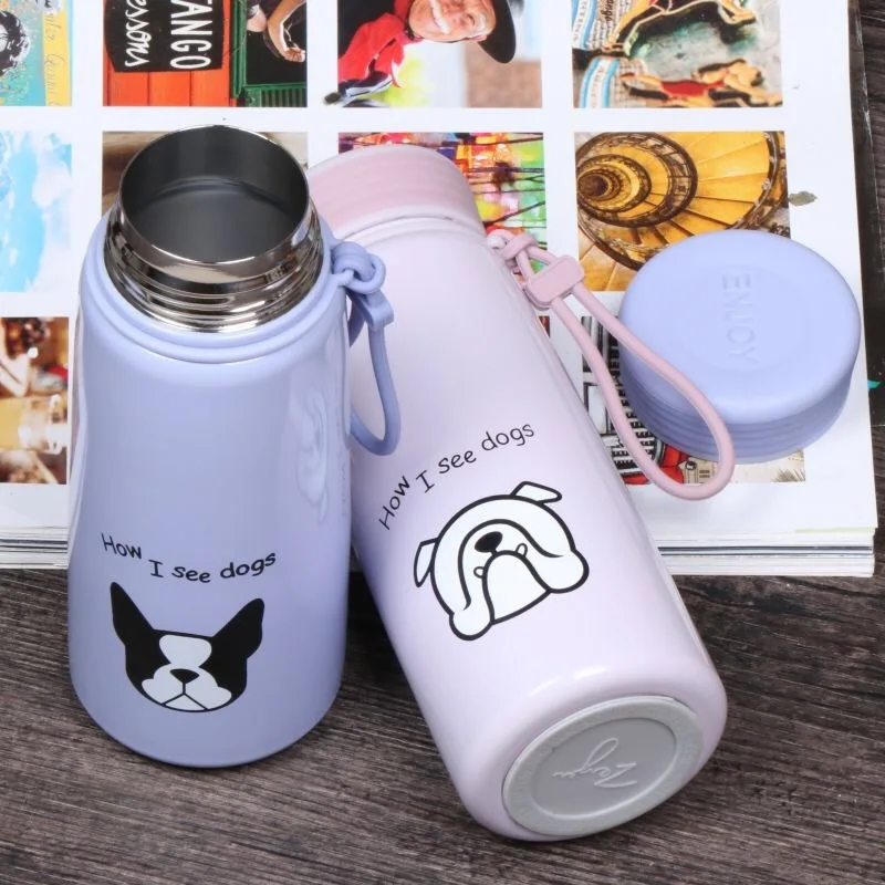 400 мл милый портативный термос кофейная кружка для молока из нержавеющей стали