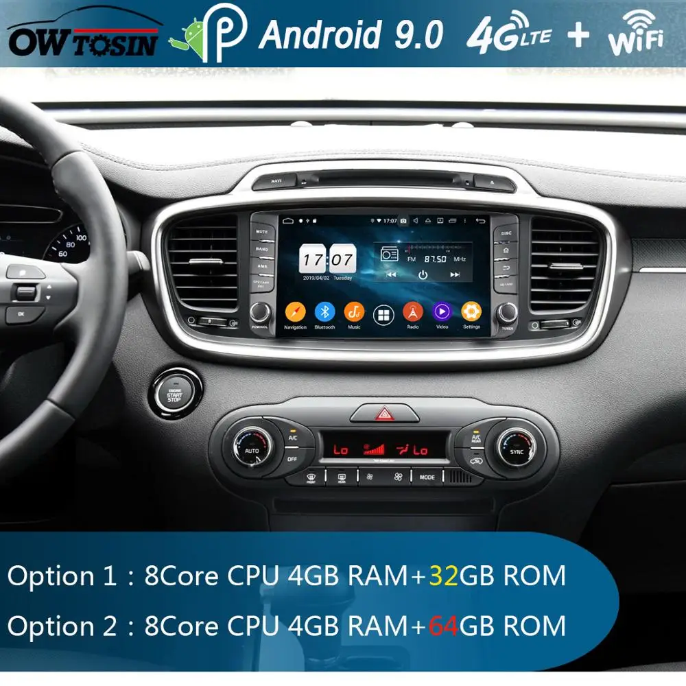 Автомагнитола 9 дюймов IPS 8 ядер 4 ГБ ОЗУ + 64 Гб ПЗУ Android 0 DVD-радио мультимедийный