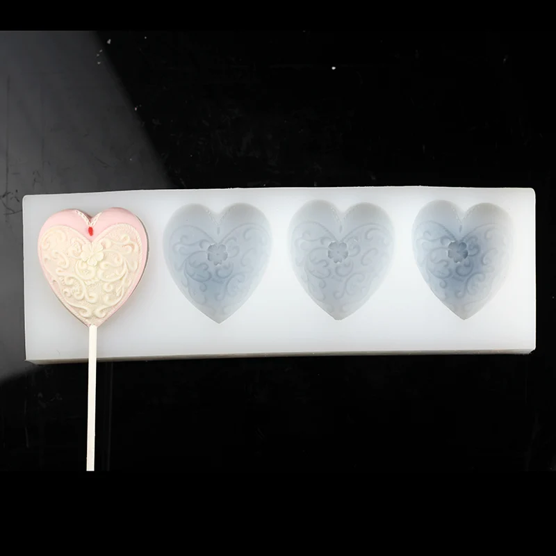 Сердце леденец плесень DIY детей поп лоток для мороженого на палочке конфеты