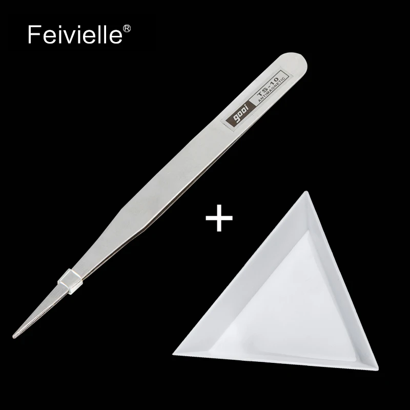 Feivielle Новинка 2 шт./компл. Стразы для дизайна ногтей с драгоценными камнями Пинцет
