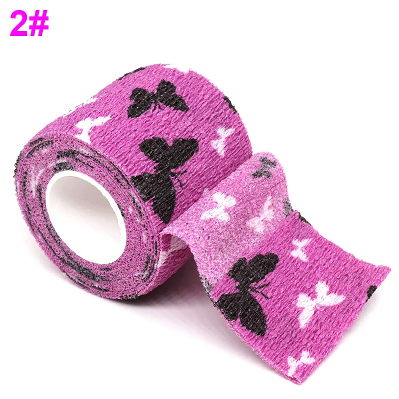 2 Butterfly Pink 4,5 м самоклеящаяся лента, медицинская терапия, эластичный бинт, защита колена, 1 шт., Спортивная, цветная, с принтом, для пальцев, суставов, ПЭТ лента - Цвет: 2 Butterfly Pink