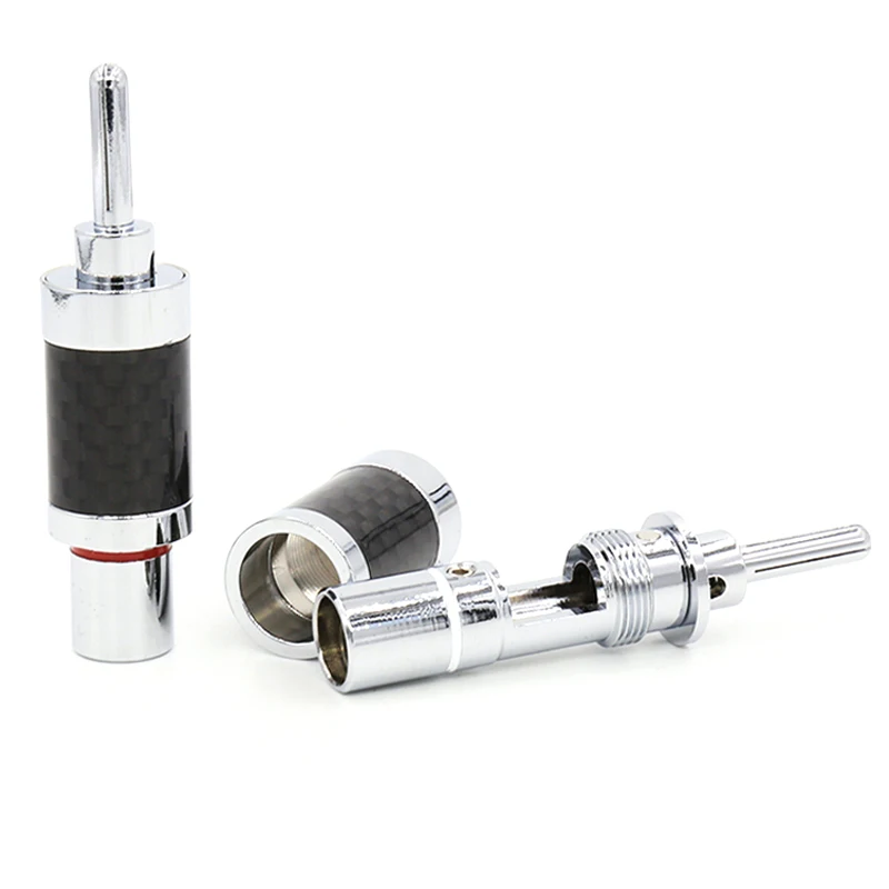 Непечатный 4 кратный родиевый кабель из углеродного волокна с банановым штекером