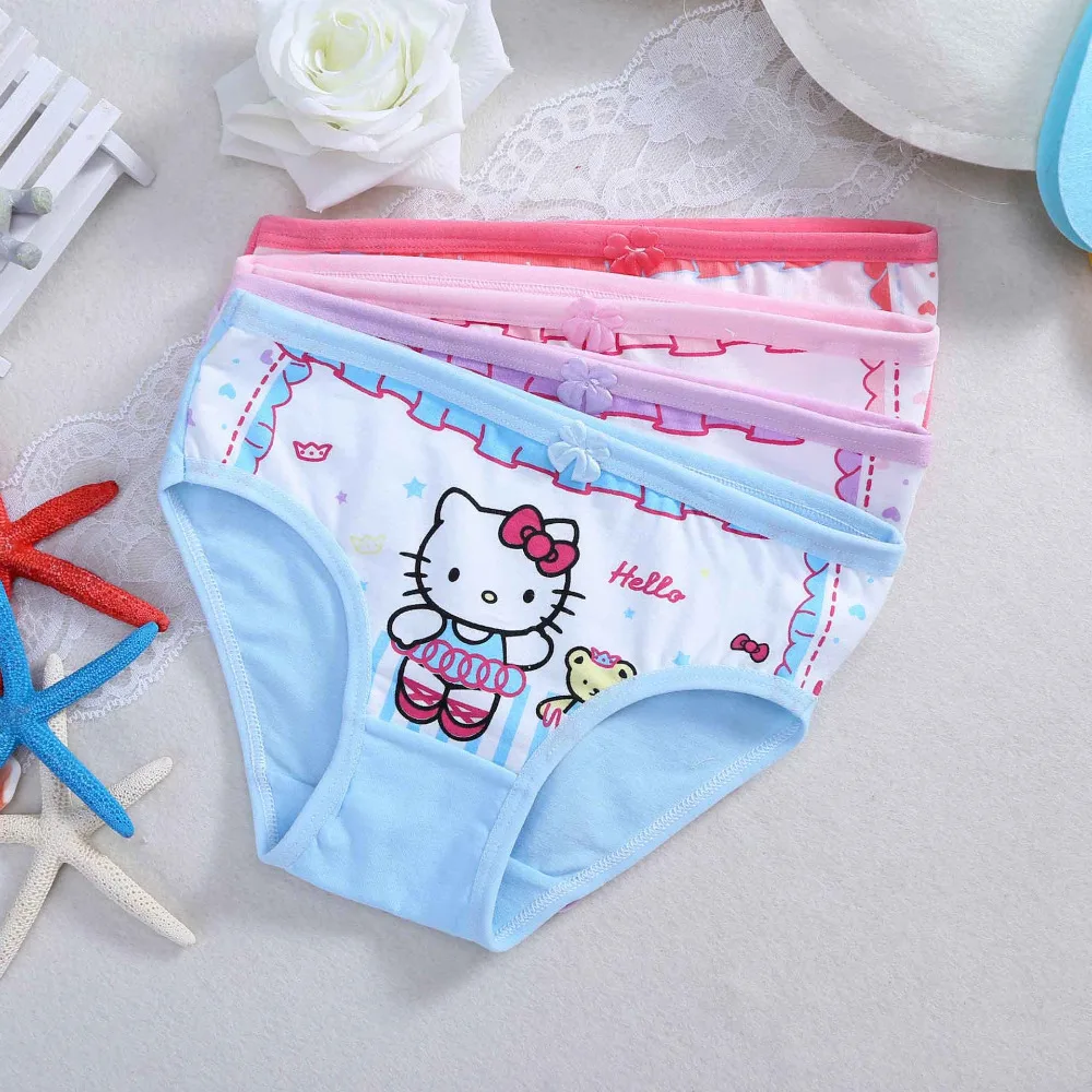 Трусики для маленьких девочек нижнее белье из мягкого хлопка с рисунком милого