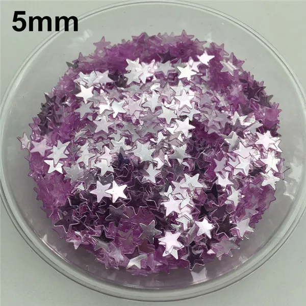 5mm Star Crsyta Purp 20 г прозрачные сверкающие 3-5 мм микс Звезда Сердце сливы свободные блестки буквы для ногтей маникюр/Шитье/Свадебные украшения Confet - Цвет: 5mm Star Crsyta Purp