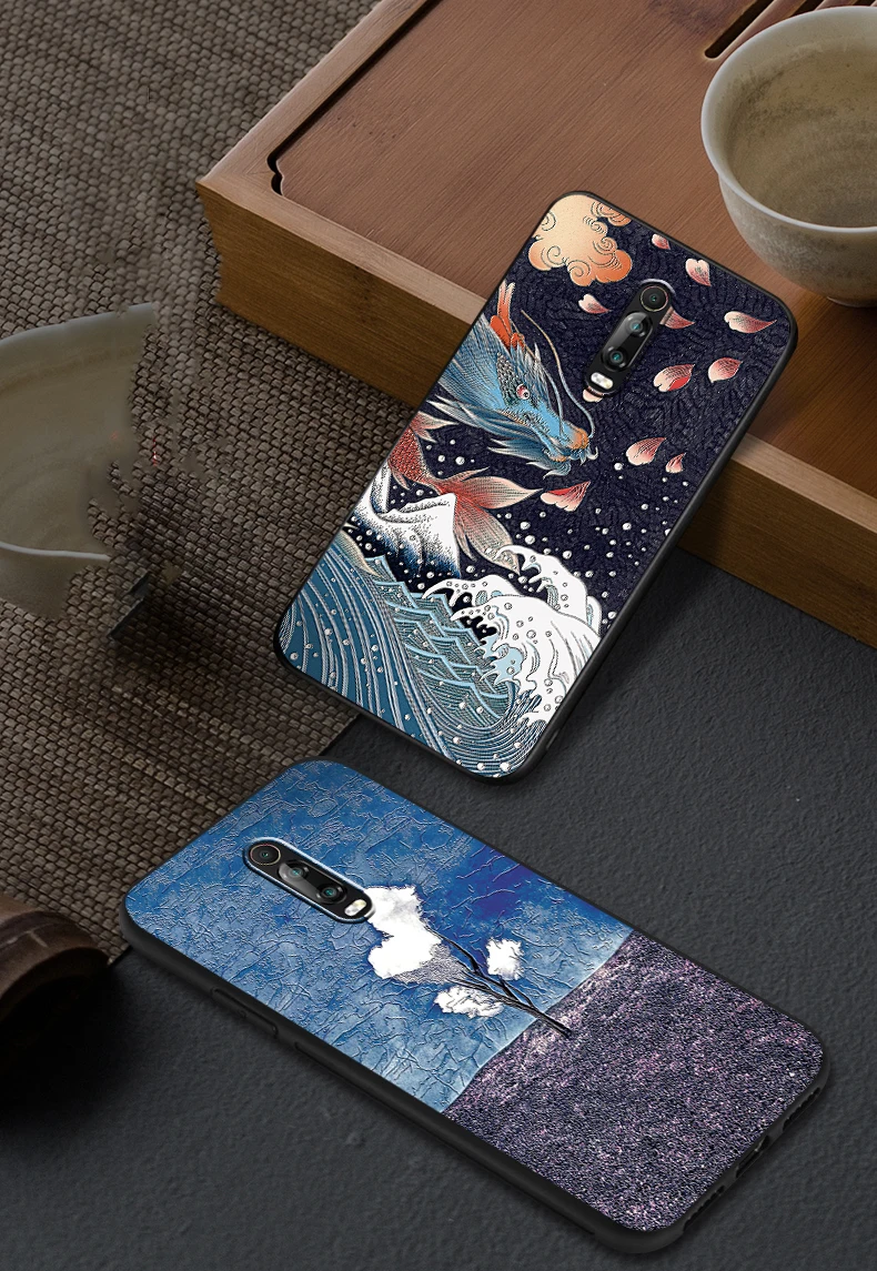 Рельефный чехол для Xiaomi Redmi K20 Pro чехол противоударный HD 3D рельефный силиконовый чехол для Redmi K 20 чехол Licoers Официальный чехол