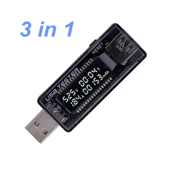 8 в 1 QC2.0 3 0 USB тестер цифровой вольтметр измеритель емкости и напряжения тока
