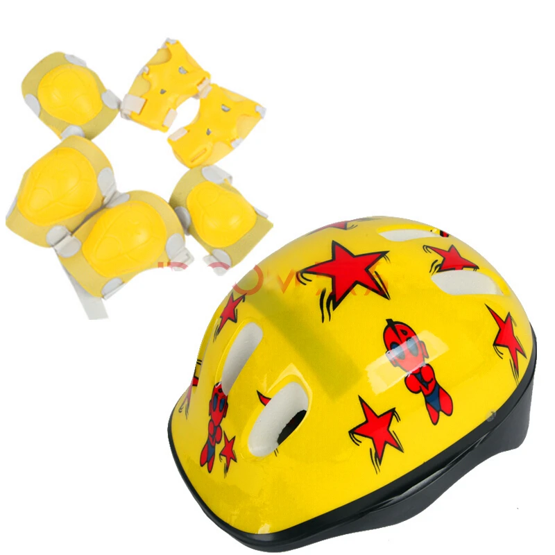 7 шт./лот casco ciclismo Детский велосипедный шлем налокотник на запястье колено колодки Спорт Cyling велосипед шлем для Детский скейтборд Mtb езда