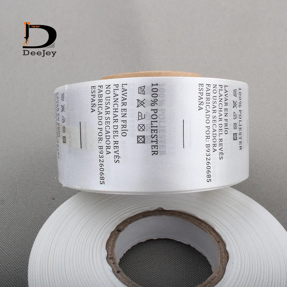 

2015 care labels for clothes customized garment labels 1000pcs per roll clothing wash label instruction tag