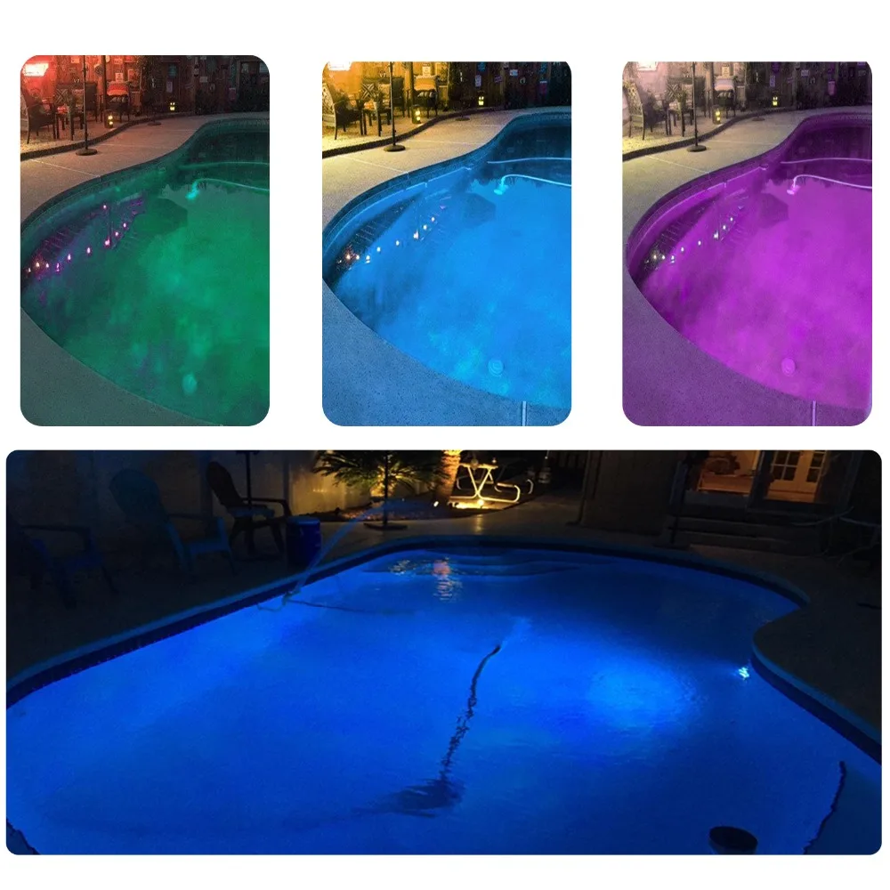 Светодиодный светильник для бассейна s AC 12V 54W RGB цветной Spash IP68 водонепроницаемый