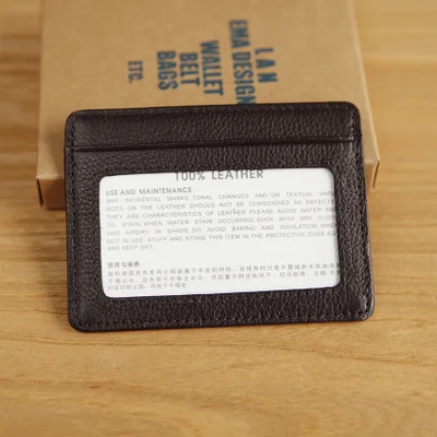 Horizontal Coffee LAN кожаный мужской чехол для кредитных карт тонкий чехол для банковских карт держатель для кредитных карт горячая Распродажа ID держатель для карт Модный чехол для путешествий - Цвет: Horizontal Coffee
