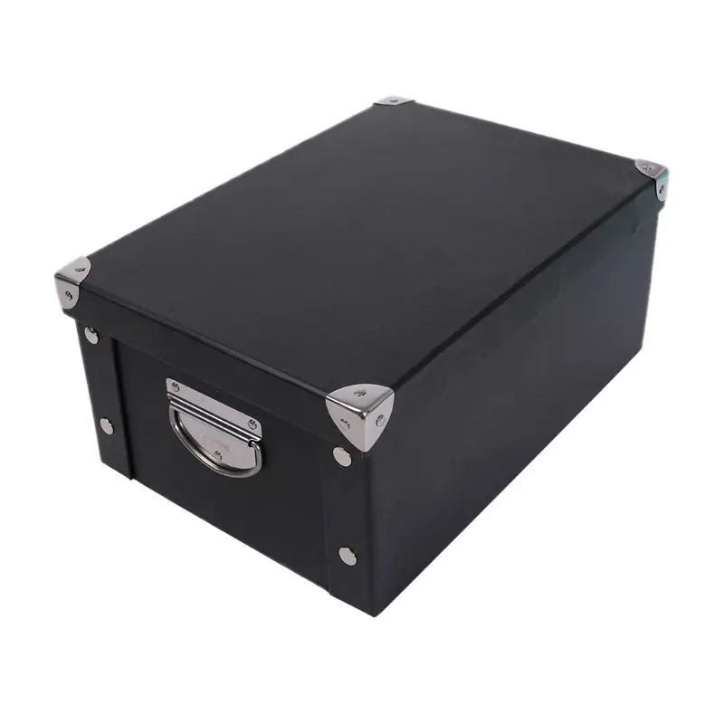 Складной ящик для хранения LegalBox Deedbox складной контейнер с крышками для файлов письма одежда бумажная работа игрушечные закуски книги - Цвет: BK01