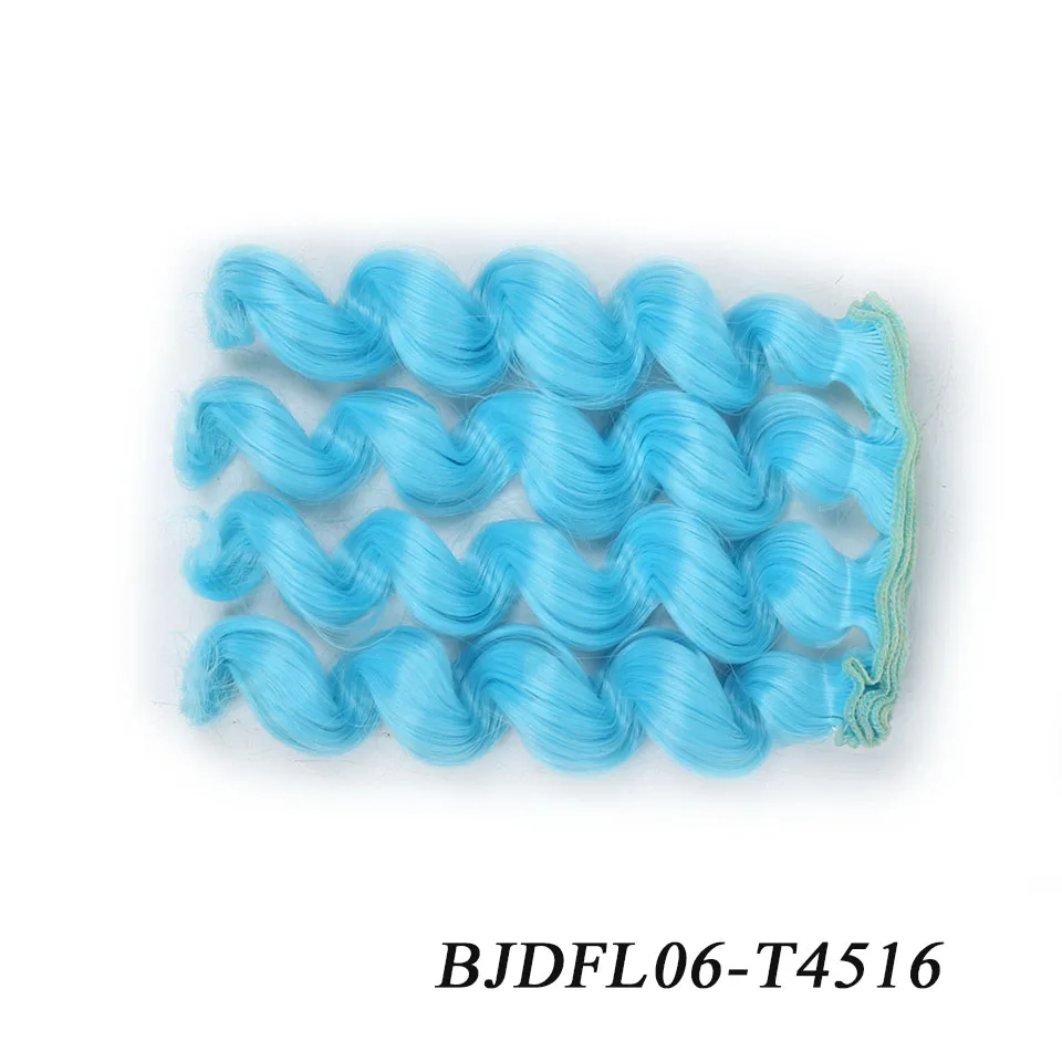 Bybrana BJD парики 15 см* 100 см черный Золотой коричневый серебряный цвет короткие вьющиеся волосы для 1/3 1/4 куклы DIY