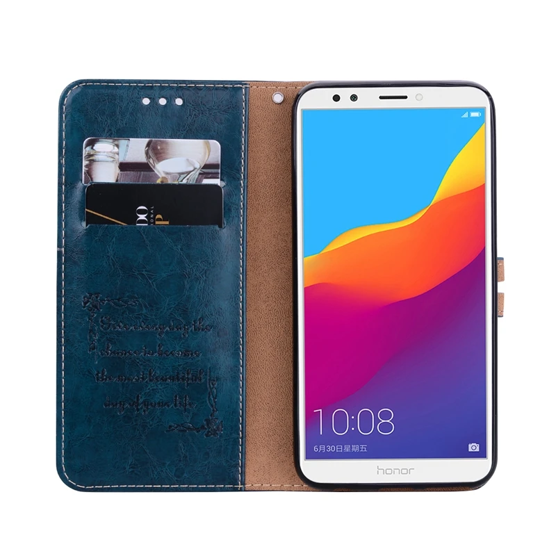 Винтажный кожаный бумажник для Huawei Honor 7C Pro 7 C 5 99 дюйма LND-AL41 LND-L29 флип-чехол Мягкий