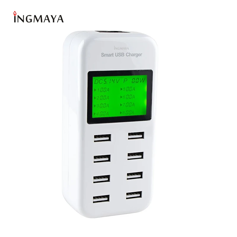 Зарядное устройство INGMAYA USB с несколькими портами и светодиодным дисплеем