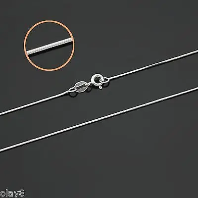 Новинка однотонное женское ожерелье из белого золота 18 К 0 8 мм змеиная цепочка 1 5 2