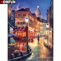 homfun full squareround drill 5d diy diamond painting house landscape embroidery cross stitch 3d home decor gift a13366