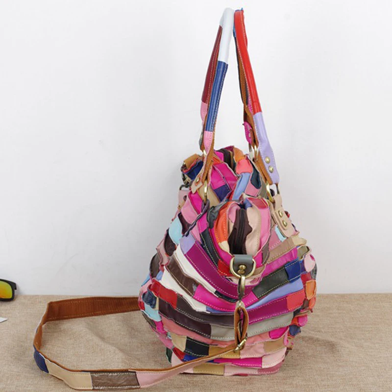 Черная женская дизайнерская сумка из натуральной кожи большая мессенджер через