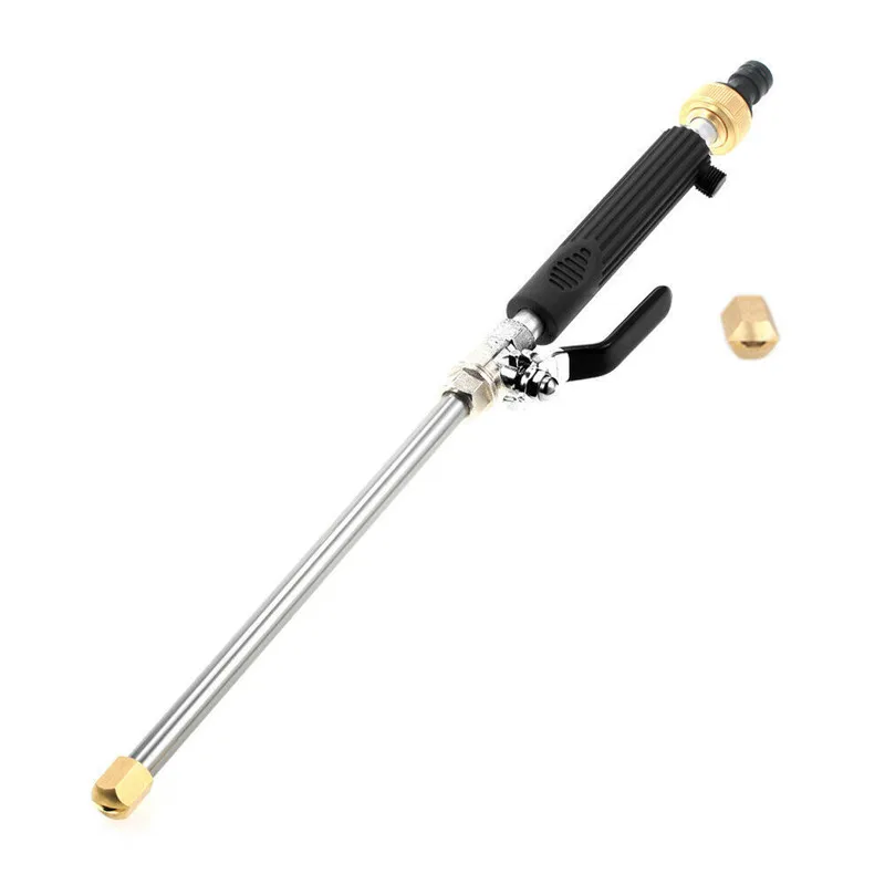 Черный EAFC Car Pressurization Power Water Gun Jet Garden Washer Hose Wand Nozzle Sprayer Watering Spray Sprinkler Cleaning Tool - Цвет: Черный