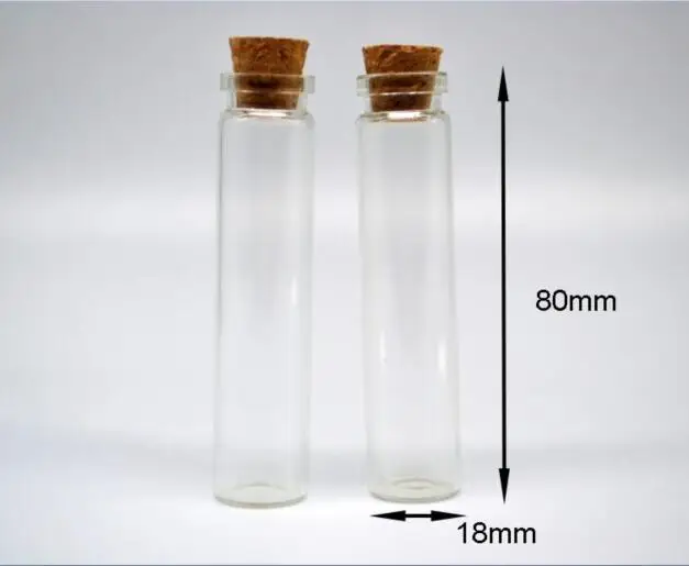 

100 test tubes of 18*80mm glass bottle with cork stopper can be used as a container for holiday decoration diy gift jewelry