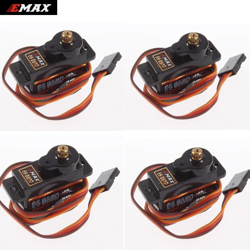 1x EMAX ES08MDII металлическая шестерня цифровой сервопривод sg90 ES08A ES08MA MG90S TREX 450|trex