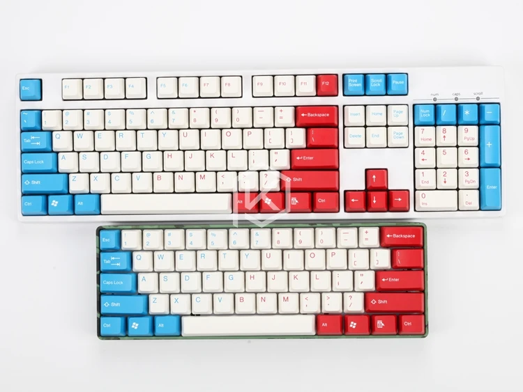 Taihao abs double shot keycaps для diy игровой механической клавиатуры цвет Капитан Америка красный синий белый