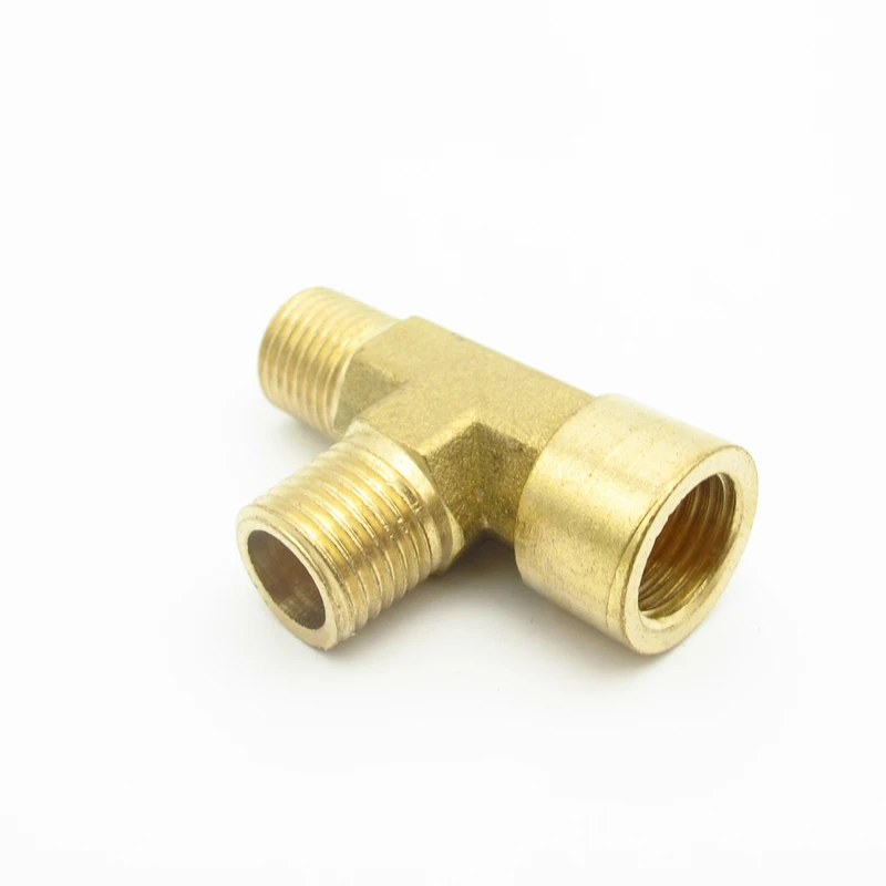 Латунный фитинг для труб типа тройника с наружной резьбой 1/8 дюйма|Фитинги труб| |