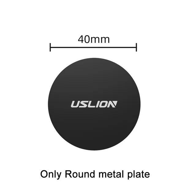 1 Round USLION Автомобильный держатель для телефона в автомобиль Магнитная подставка для iPhone планшеты и смартфоны Telefone Air Vent Mount Stand - Цвет: 1 Round