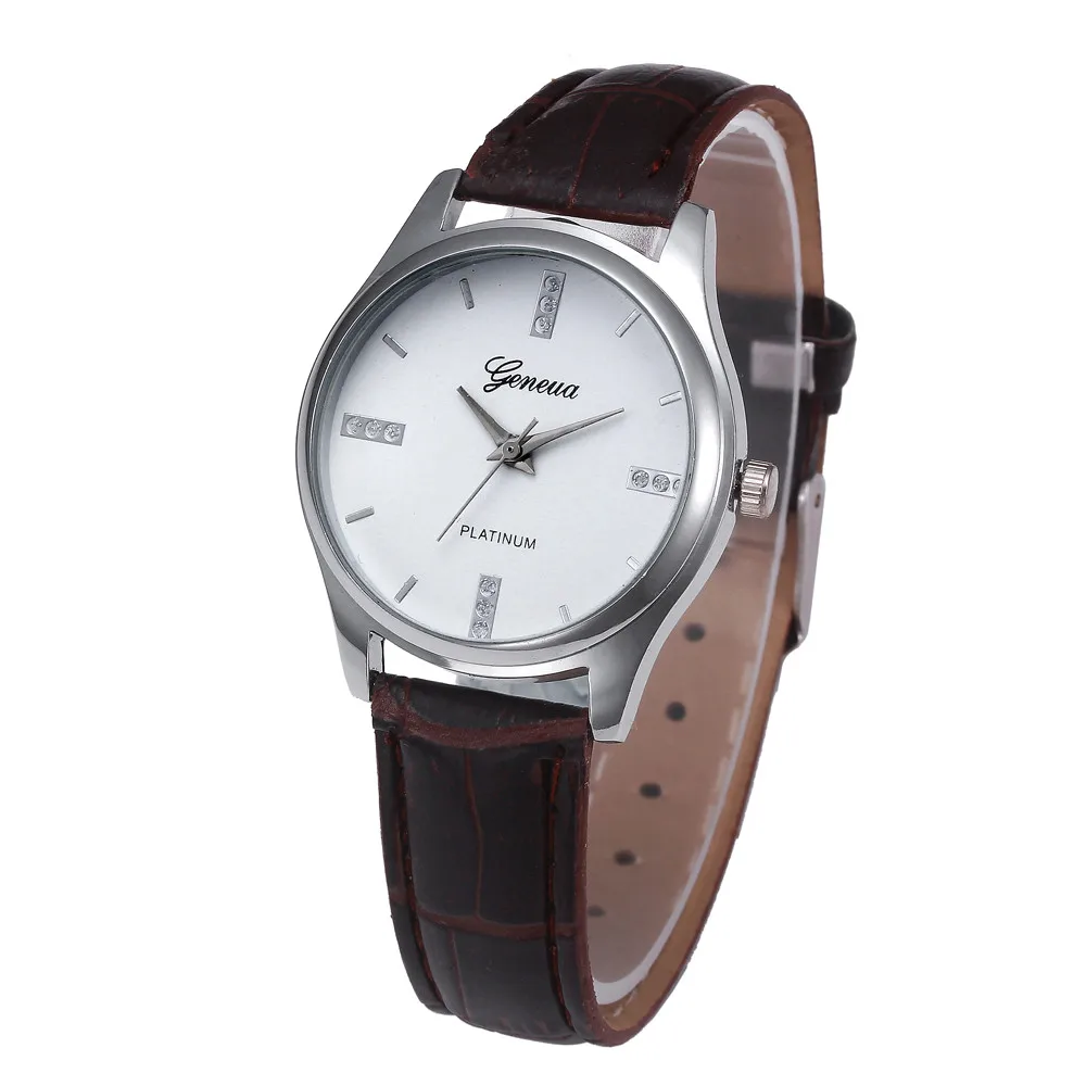 Reloj Горячие Новые Случайные Моды Женщин Кожаный Ремень Часы Из Нержавеющей Стали