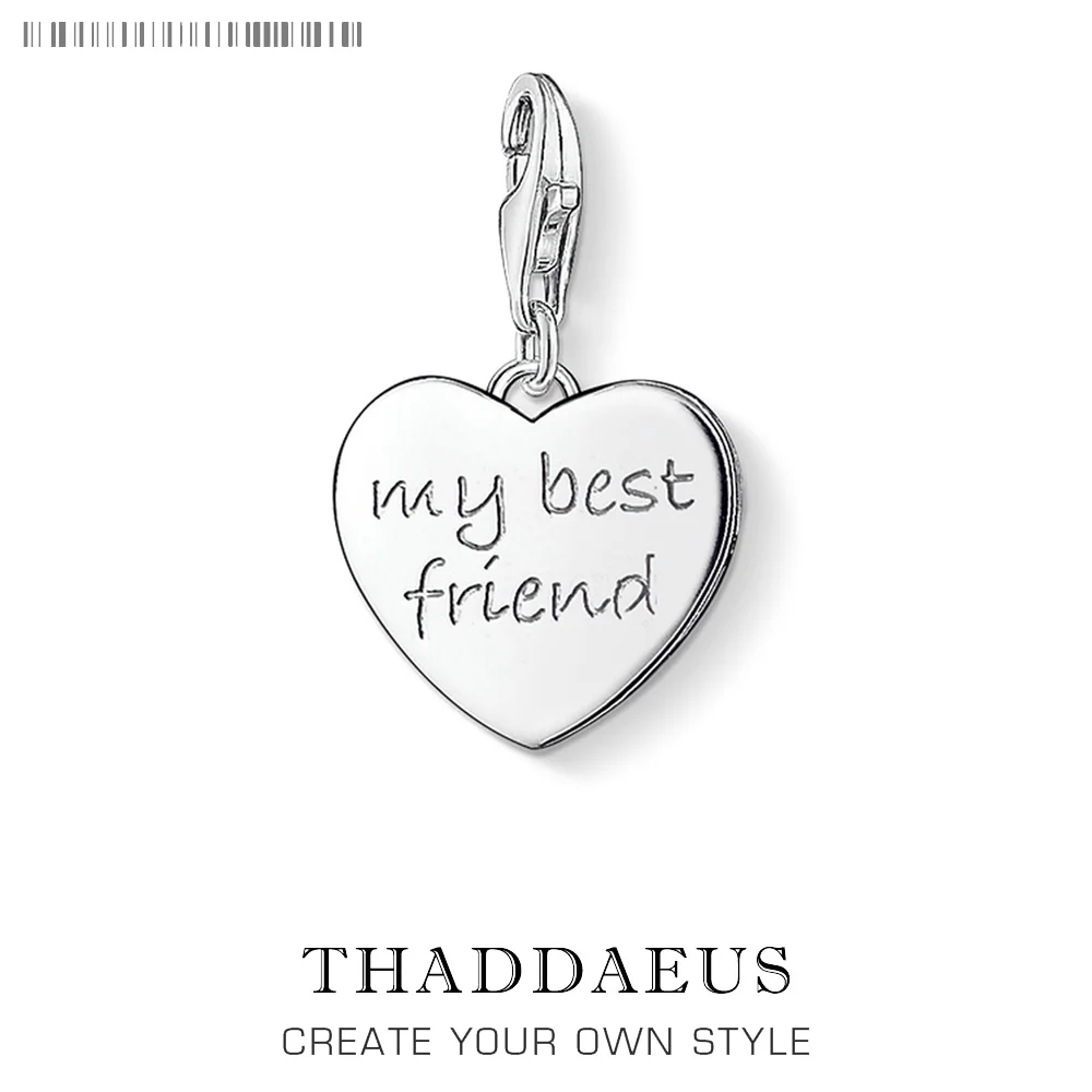 

My Best Friend Heart Charms Pure Charm Pendants Friendship Jewelry Making DIY Handmade Craft For Bracelet