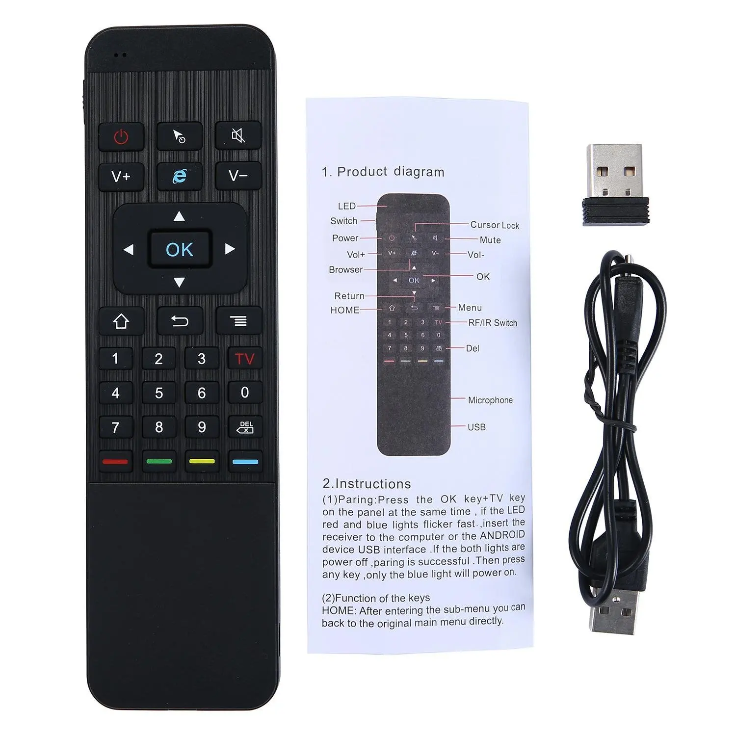 Новая P3 Air Mouse 2 4G Беспроводная 433 MHZ пульт дистанционного управления Клавиатура