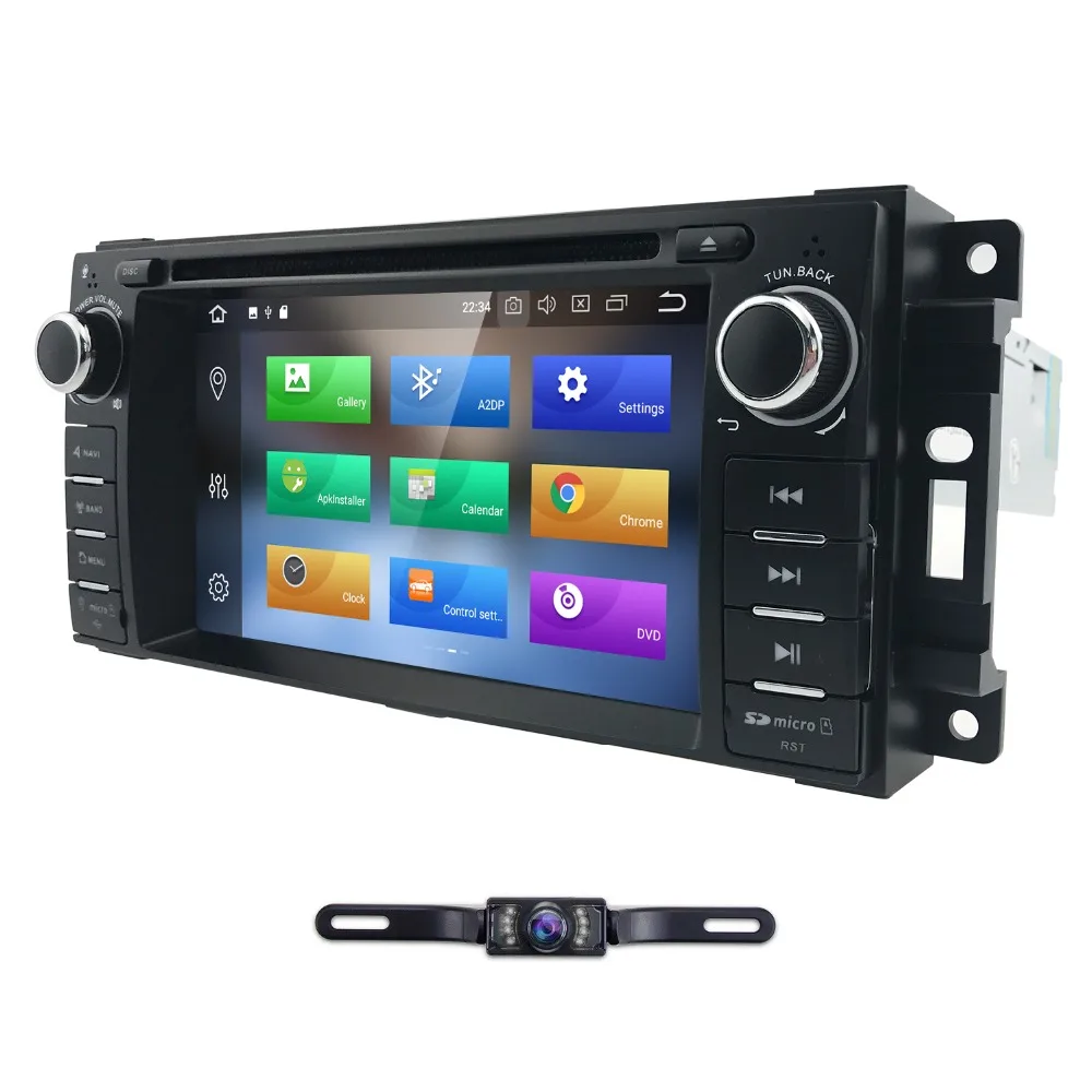 1din Android 8 0 Автомагнитола DVD плеер автомобиля головное устройство для jeep Grand Cherokee