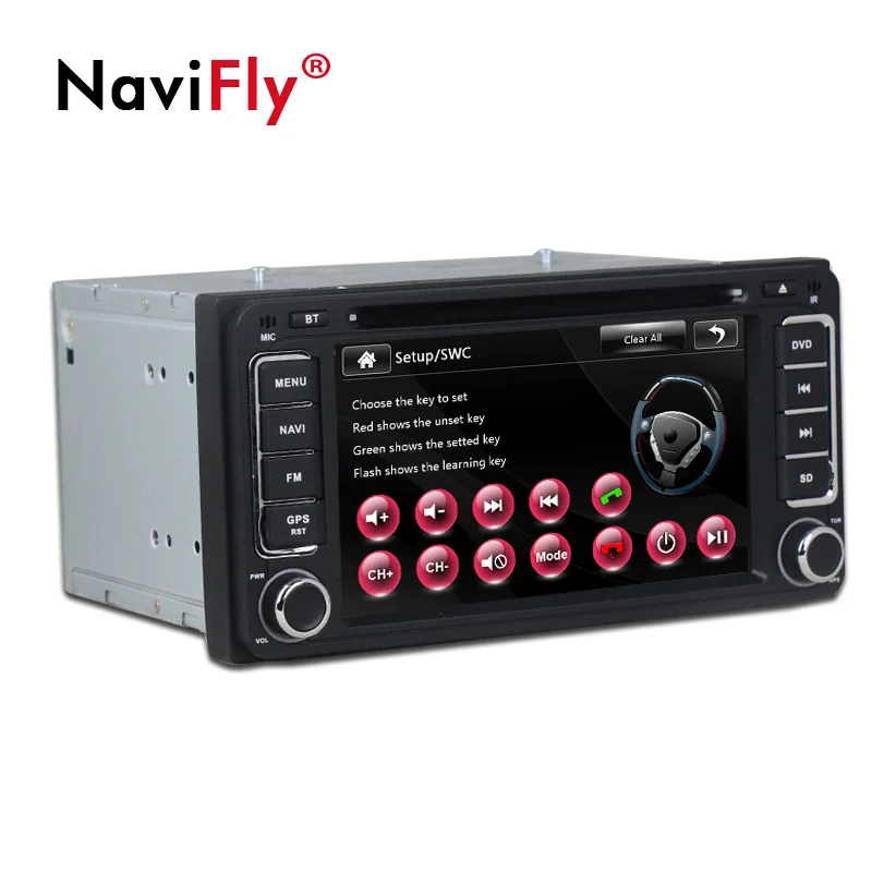 NaviFly 2 din Автомобильный Радио dvd-плеер gps навигация для Toyota Hilux VIOS Camry Corolla Prado RAV4 Prado автомобильный аудио стерео
