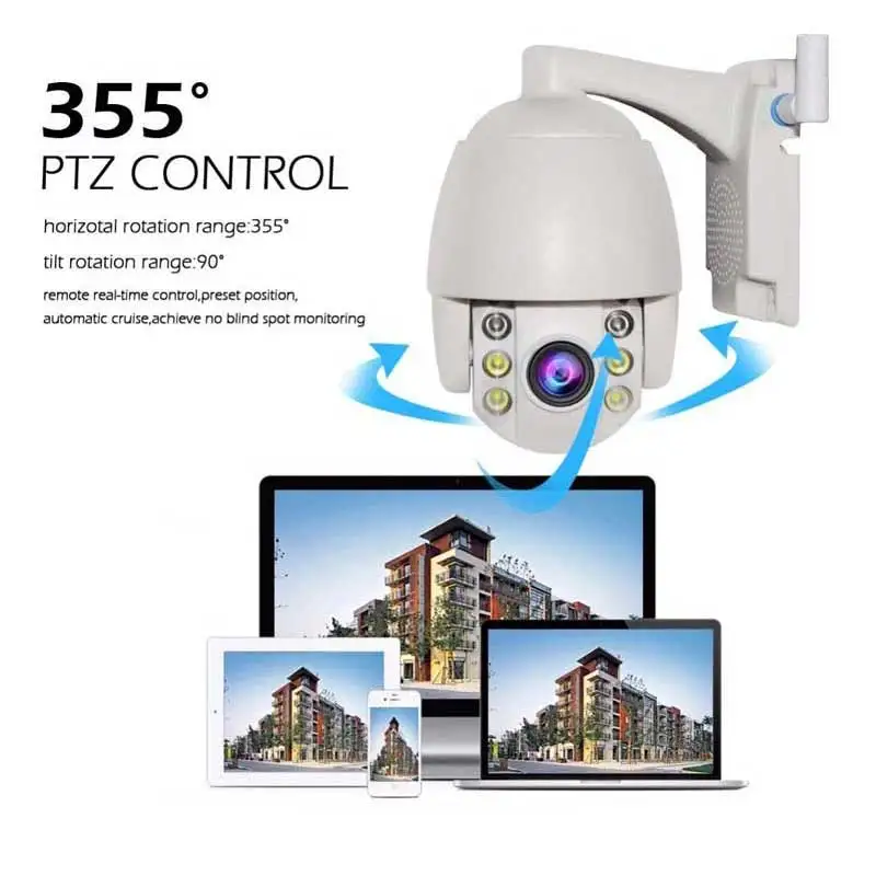 Mini PTZ Camera 5X Zoom HD 960P Waterproof Security IP 360° View ONVIF CCTV Video Surveillance System Full Color Night | Безопасность и