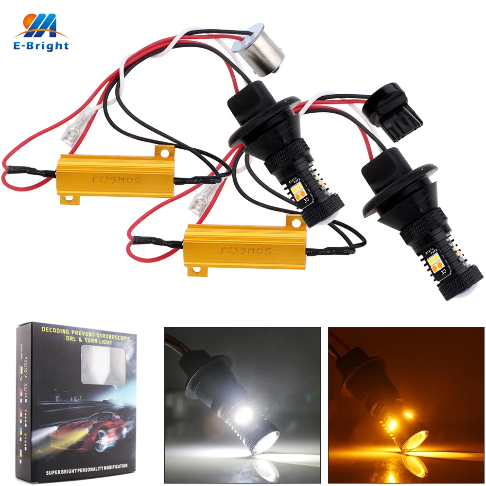 1 компл светодиодный светодиодные лампы переключателя 1156 P21W BA15S PY21W BAU15S 7440 W21W DRL с