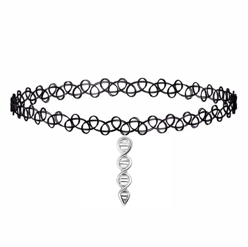Женское Ожерелье чокер Kinitial ожерелье Биология|dna necklace|necklaces for womenchocker necklace |