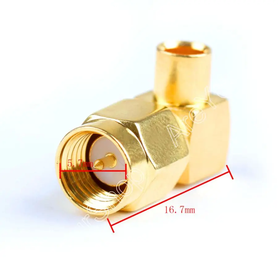 Areyourshop продажа 10 шт. SMA Мужской правый угол RF коаксиальный разъем для RG402