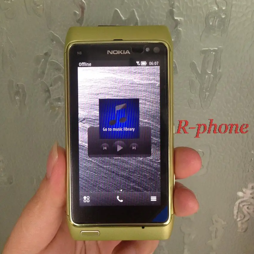 Восстановленный Мобильный телефон Nokia N8 wifi gps 12MP 3g GSM 16 Гб хранения N8 манго смартфон разблокирован