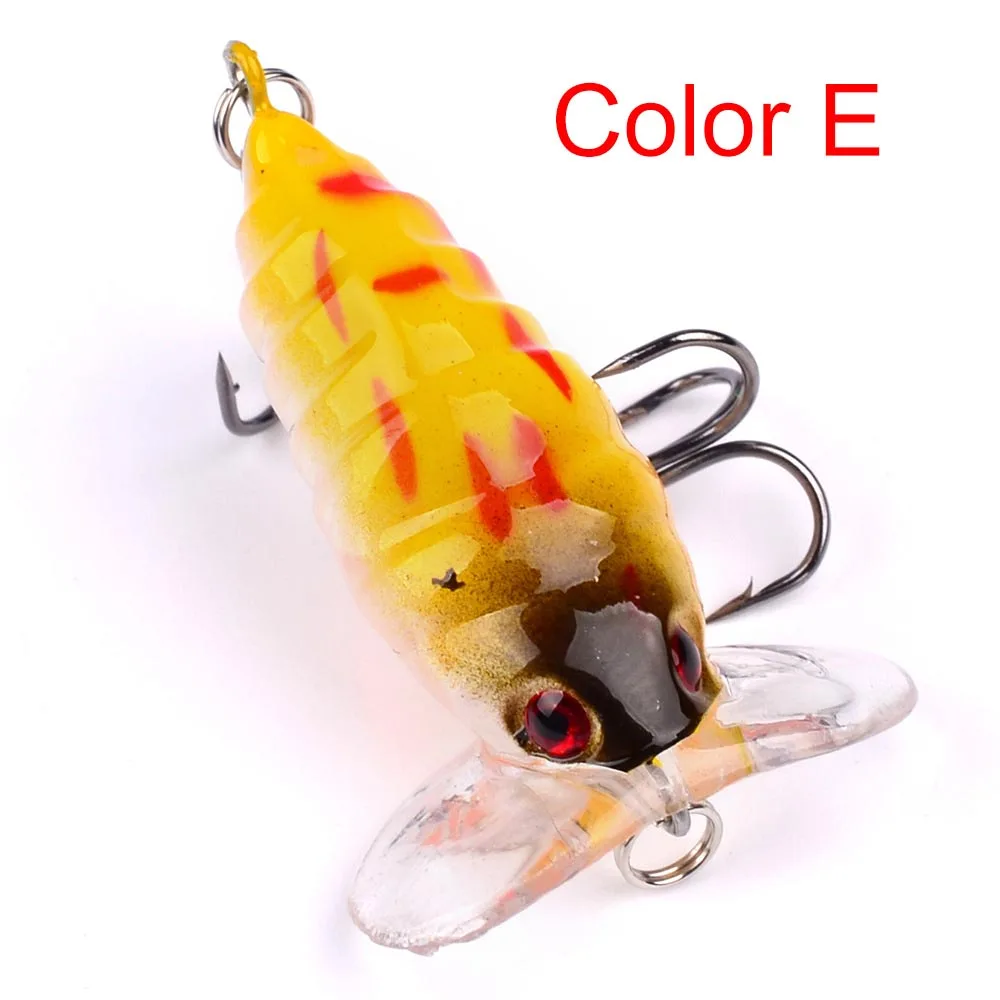 E 4 см/4,2 г пчелиный Кузнечик, жук, сухие мухи, Реалистичная приманка-насекомое для пикетфорели, приманка, комплект, flyfishing - Цвет: E