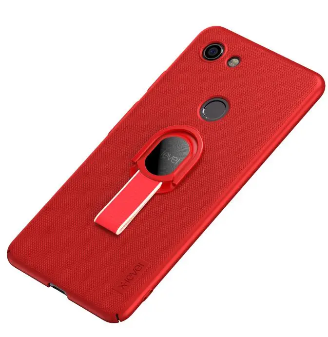 Red Чехол Pixel 3 для Google PIXEL 3 XL, жесткий пластиковый тонкий чехол с кольцом и подставкой, защитный чехол для Google Pixel 3 XL - Цвет: Red