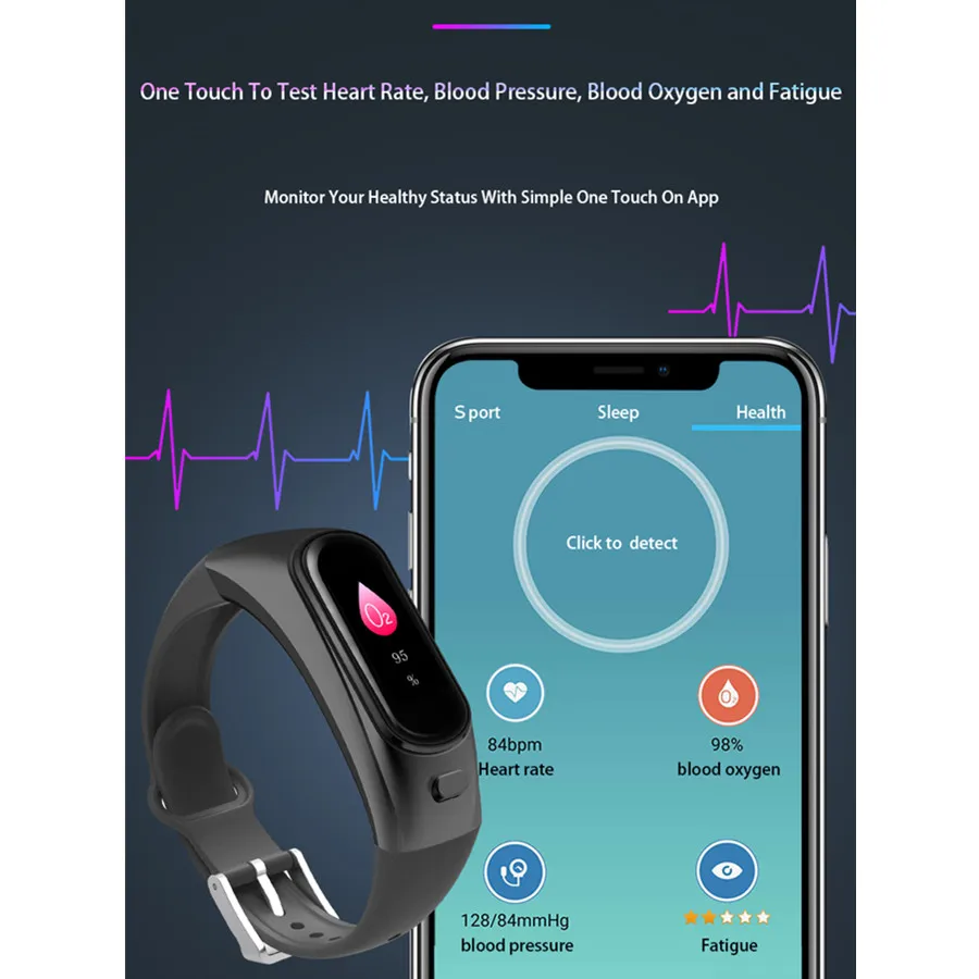 Bluetooth гарнитура Accalia H109 умный браслет с функцией напоминания пульсометр