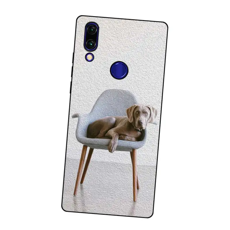 N464 Weimaraner Cute Black Silicone Case Cover For Xiaomi Redmi Note 3 4 4X 5 5A 6 7 Pro Global |