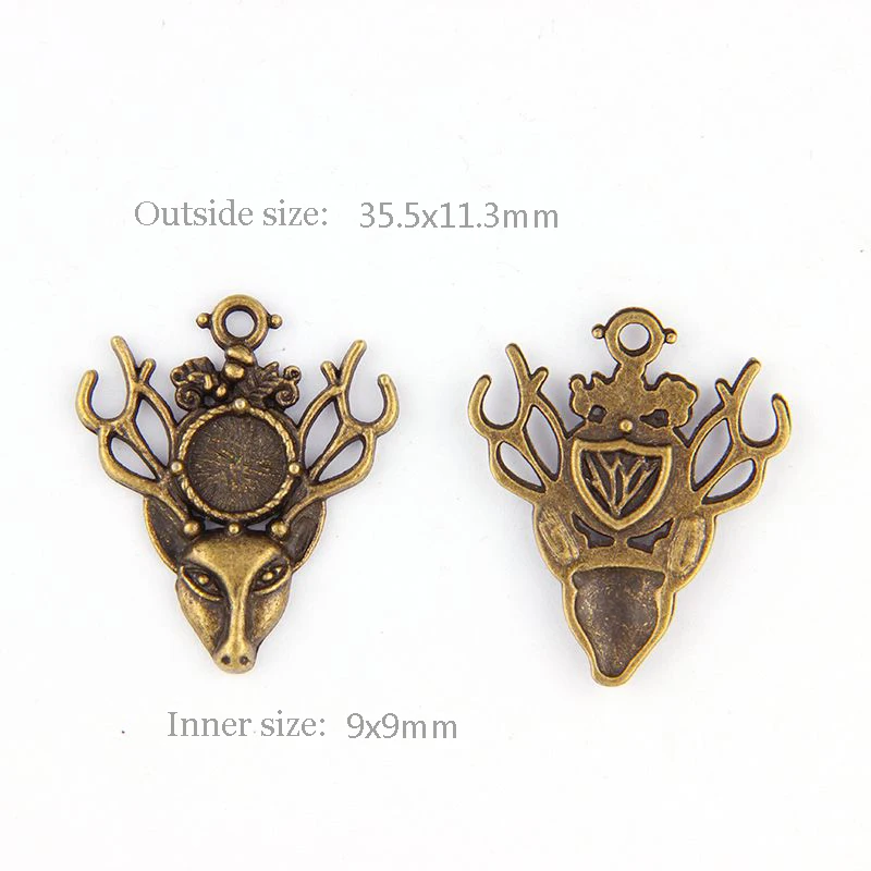 5 шт. 9 ммантиков ожерелье из овечьей шкуры подвеска с кабошоном основа для камеи