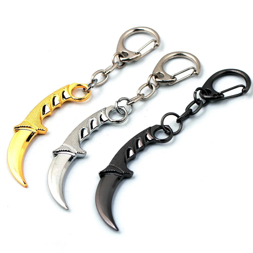 6 видов CS GO Karambit колье Подвеска csgo сплав брелок Counter Strike для ключей Подвески мужчин