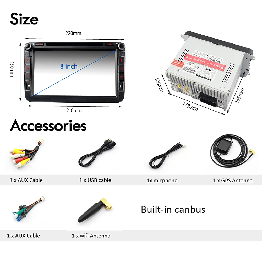 A-Sure 8 дюймов Core 4G ram 32G rom Android 0 Радио DVD GPS для автомобиля VW GOLF MK5 MK6 PASSAT туристическое