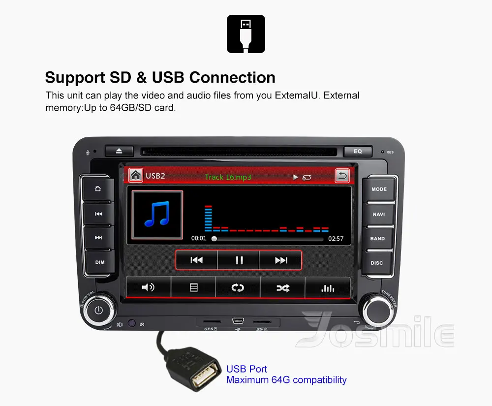 Автомобильный dvd-плеер Josmile 2 Din для VW Volkswagen Passat b6 b7 Skoda Octavia Superb 2 T5 Golf 5 сиденье для Polo leon радио gps навигация
