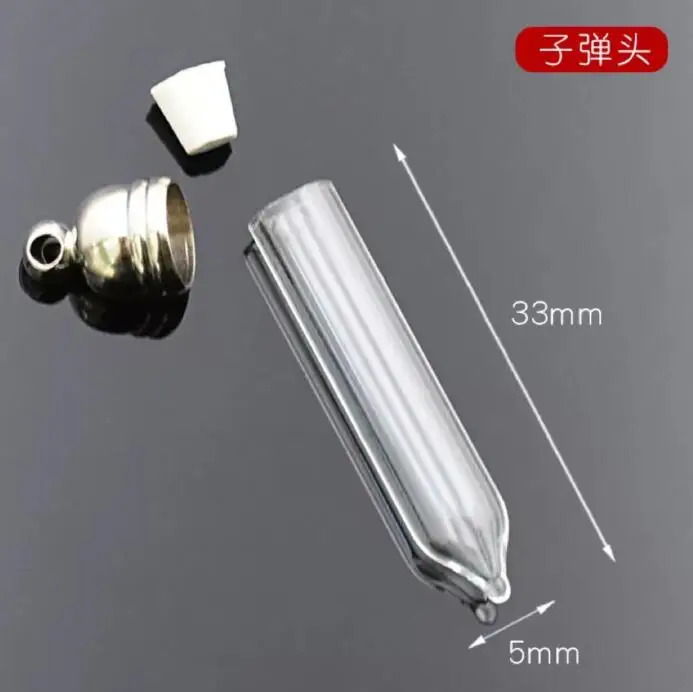 200 шт. 5 мм стеклянный флакон с крышкой миниатюрная бутылочка для желаний