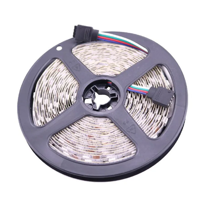 Tira LED 5 м 5050 RGB полоса света DC 12 В Гибкая веревка 60 светодиодов/м с адхенсивной